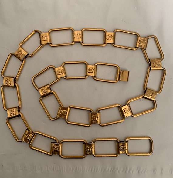 Chanel vintage belt gold metal