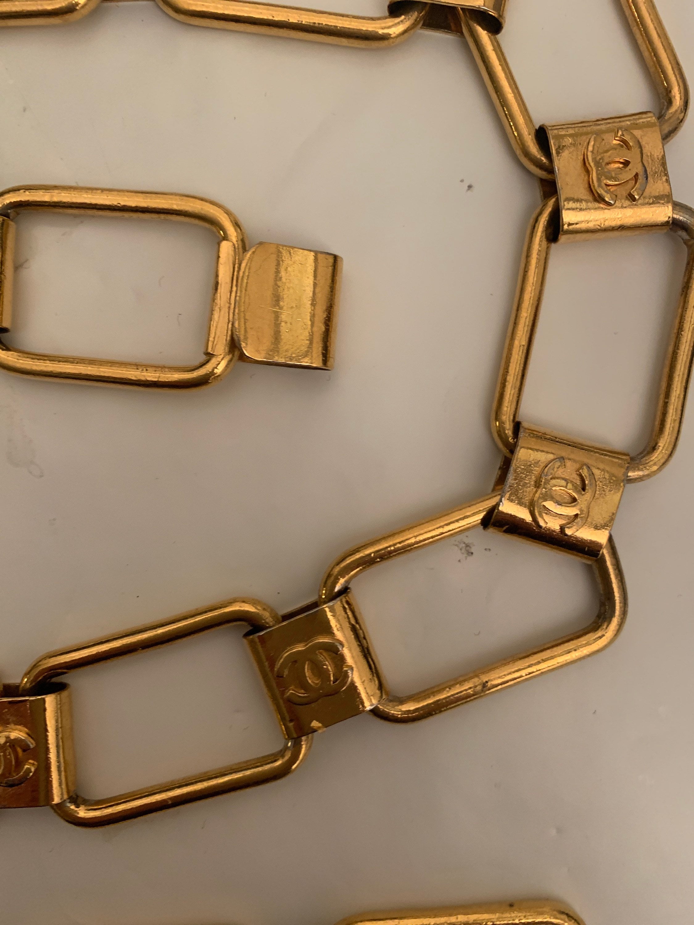 Chanel Belt Vintage Gold Metal 1995 Etsy