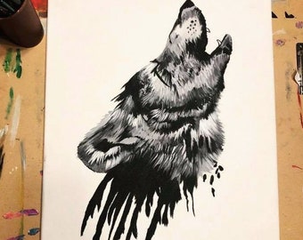 Noir et peinture gris loup