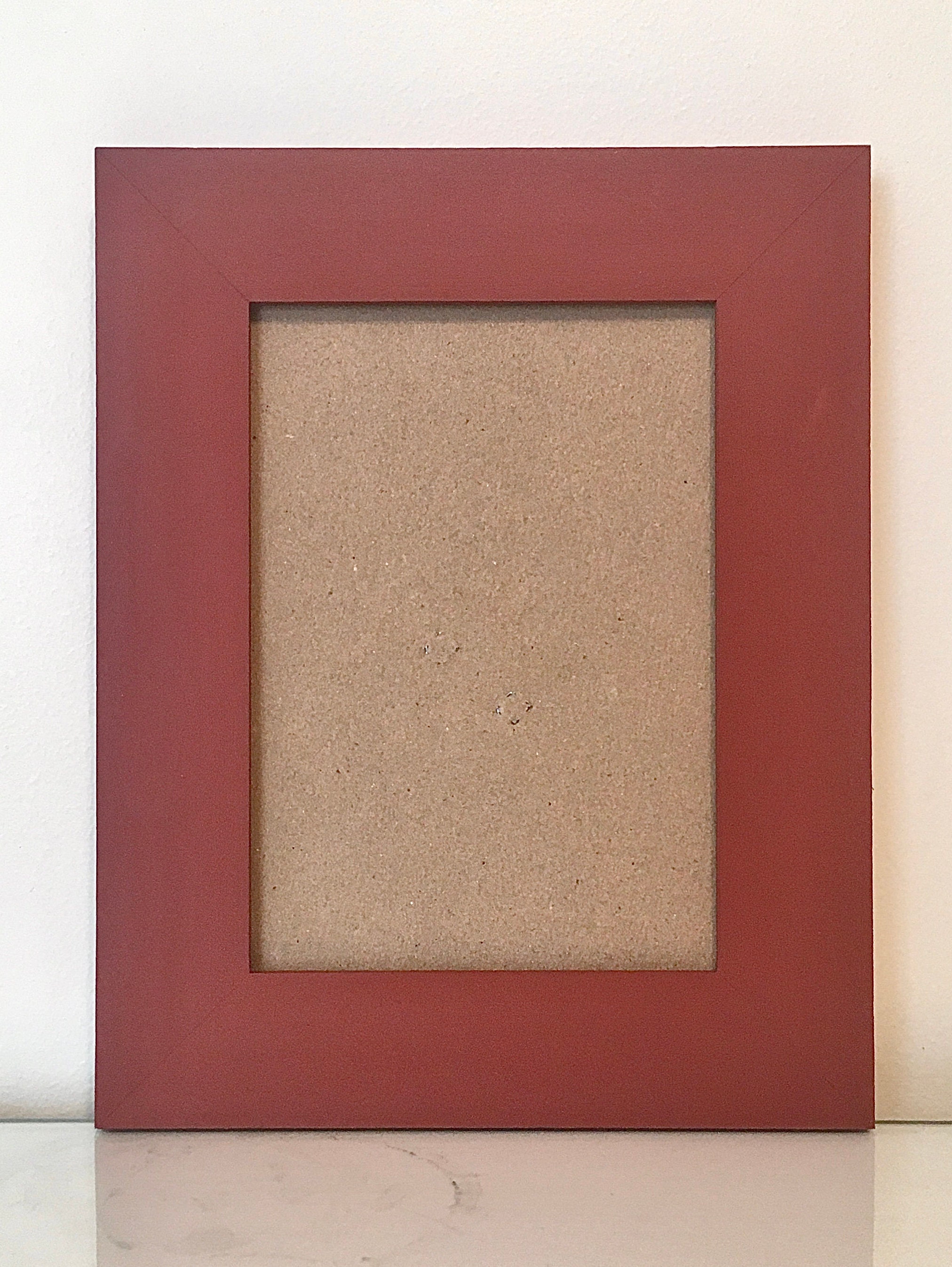 Personalized Hand-painted Red Wooden Picture Frame, Housewarming Gift ...