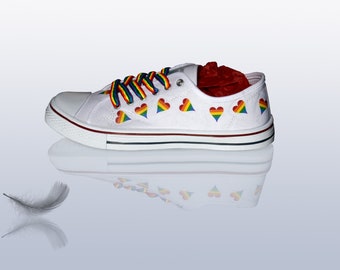 LGBTQ  Heart Low Top Sneakers