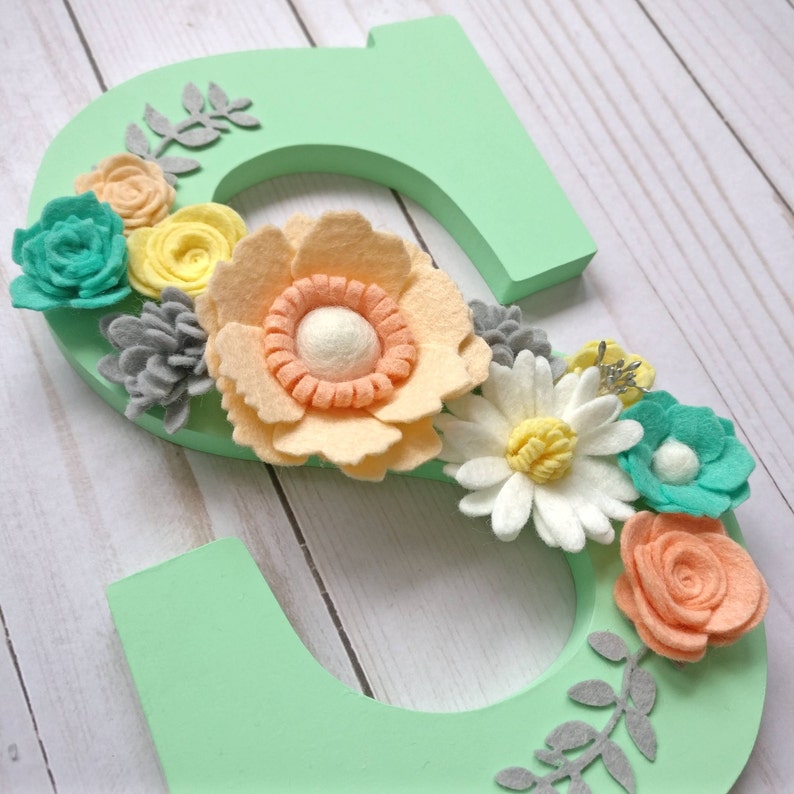 Mint and Peach Nursery Decor Mint Nursery Peach Nursery | Etsy