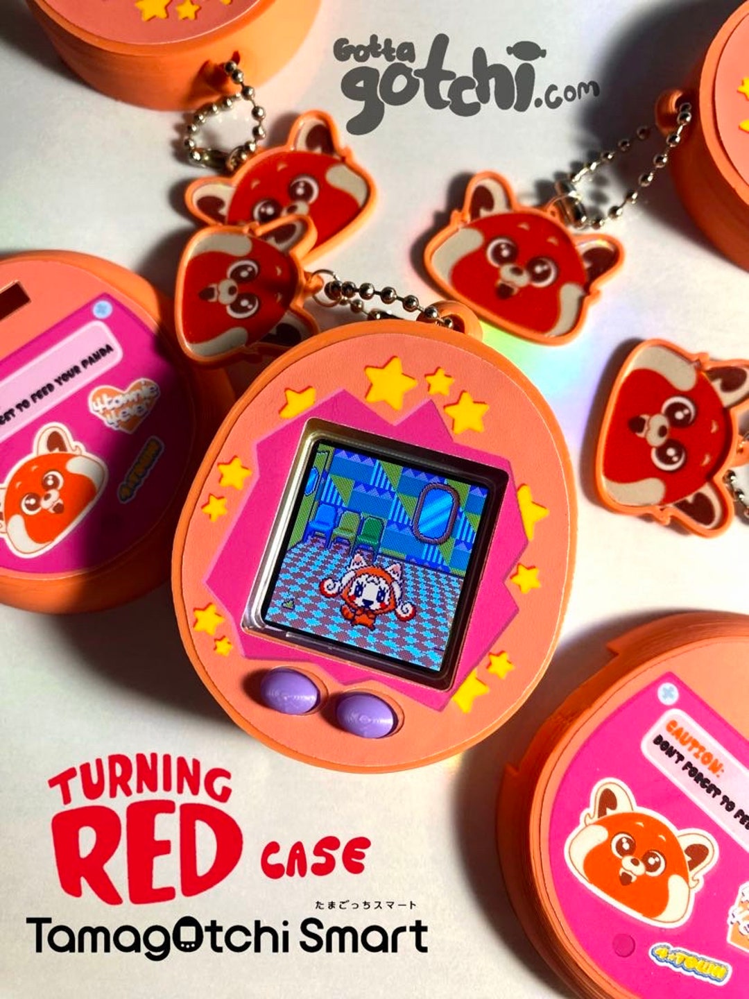 Turning Red Tamagotchi With Charm Tamagotchi Smart Full - Etsy Australia
