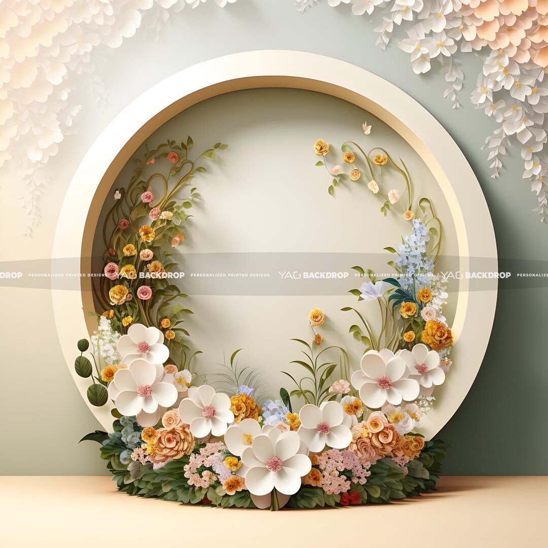 Spring Floral Ring Flower Hoop Backdrop for Photography Etsy