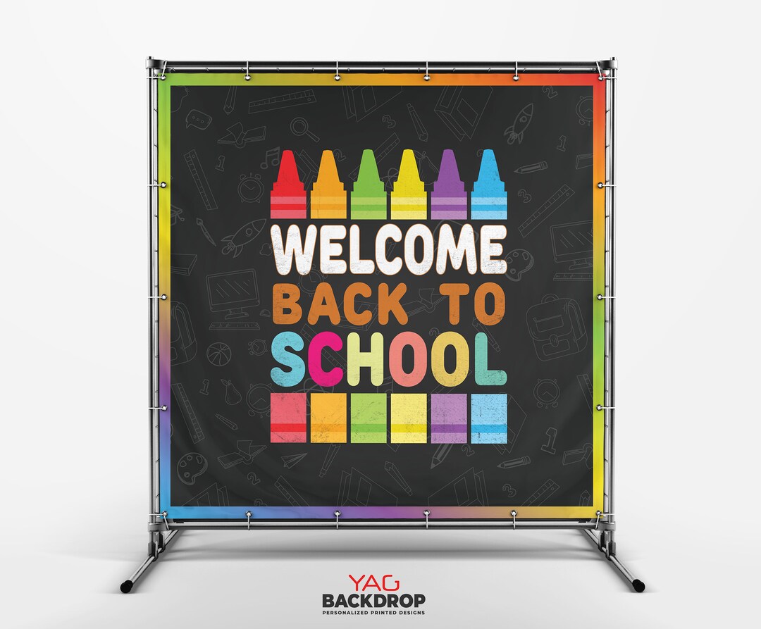 Welcome Back to School Backdrop First Day Photography Teacher Etsy Finland