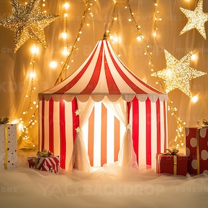Circus Tent Festive Carnival Birthday Toddler Background Photoshop Studio, Digital File, High Resolution JPEG