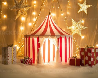 Circus Tent Festive Carnival Birthday Toddler Background Photoshop Studio, Digital File, High Resolution JPEG
