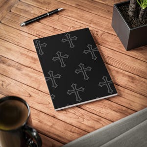 Gothic A5 Notebook, Dark Grunge Simple Softcover Journal, Diary, Planner, Writer Gift