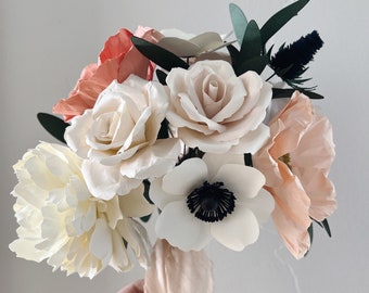 Wedding Bouquet Paper Flower Replica |Handmade Flowers|Paper Flower Bouquet|Paper Flowersl Replica Bridal Bouquet