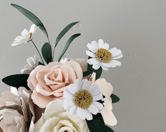 Paper Flower Bouquet Gift|Custom Paper Flowers|Handmade Cardstock Flowers|Paper Flower Wedding Anniversary Gift|Paper Flowers