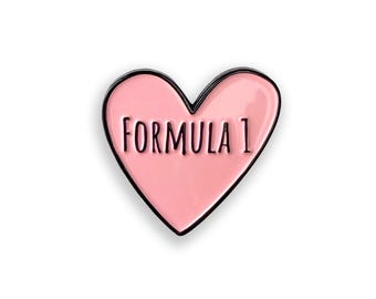 F1 Heart Enamel Pin, Love F1, Formula 1 Gift