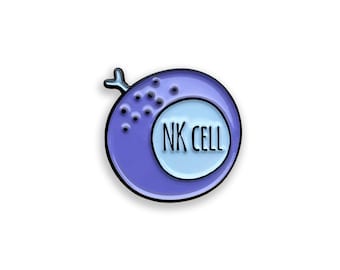 NK Cell Enamel Pin, Natural Killer Cell Badge, Science Gift