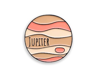 Jupiter Enamel Pin, Planet Pin Badge, Space Science Gift