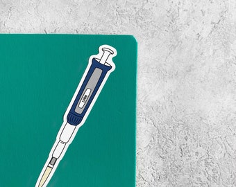 Biology Pipette Sticker - Science Sticker - Blue