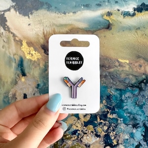 Antibody Soft Enamel Pin Badge - Purple & Orange