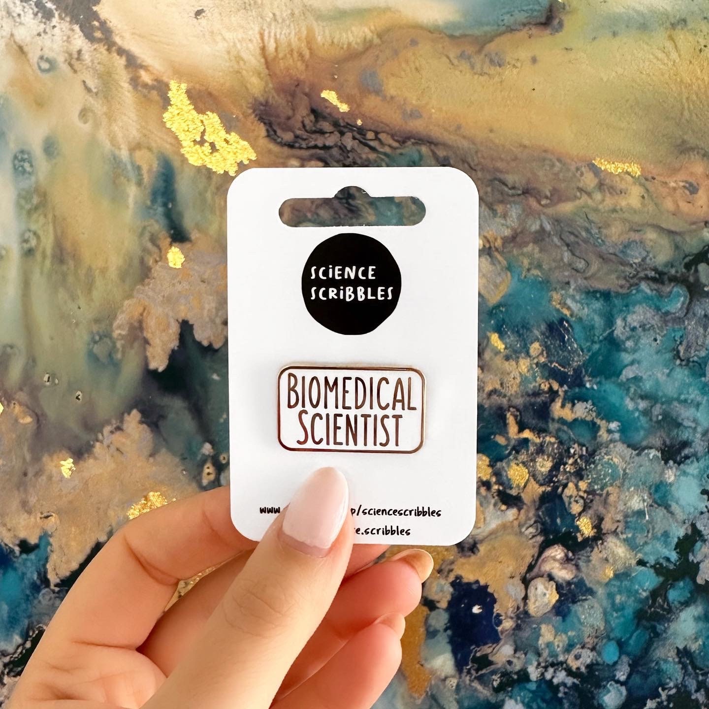 Biomedical Scientist Hard Enamel Pin Badge - White or Black