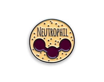 Neutrophil Enamel Pin, Immune Cell Pin Badge, Science Gift for Biology Students