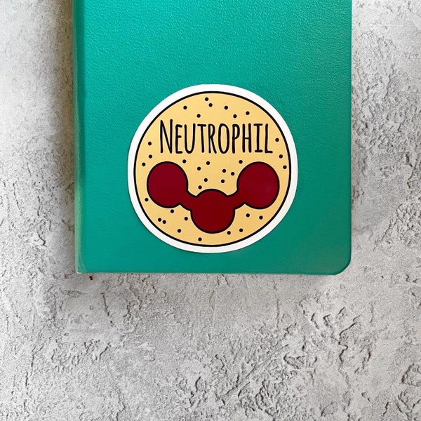 Neutrophil Sticker - Yellow & Purple