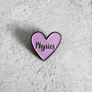 Physics Heart Soft Enamel Pin Badge - Purple