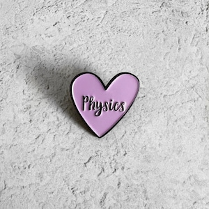 Physics Heart Soft Enamel Pin Badge - Purple