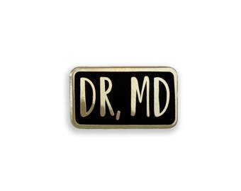 Dr MD emaille pin, doktersbadge, dokterscadeau