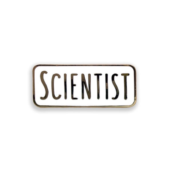 Scientist Enamel Pin, Science Badge, Science Gift