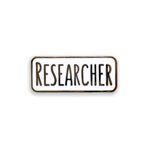 Épinglette de chercheur, insigne de recherche, cadeau scientifique universitaire