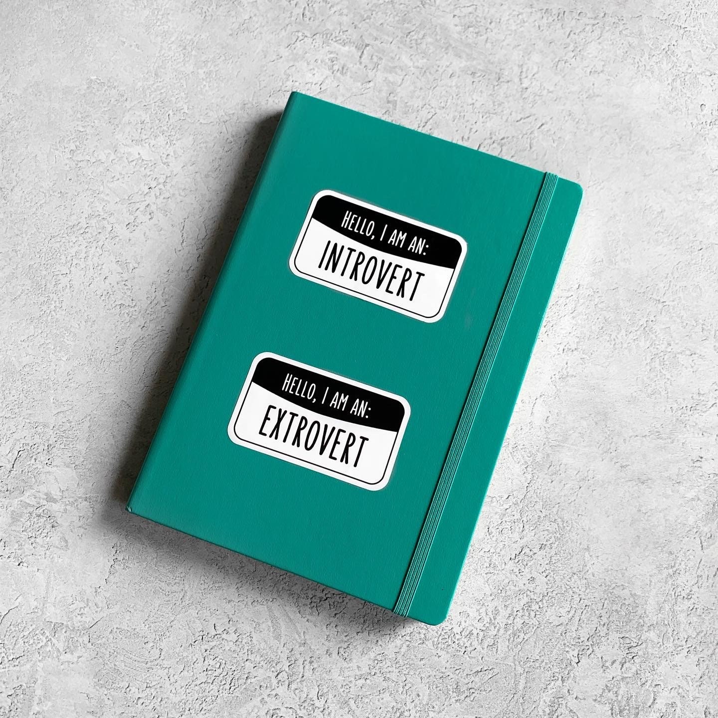 Extrovert Sticker White and Black - Etsy