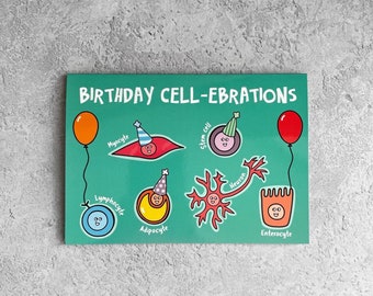 Tarjeta de Cumpleaños Cell-brations - Verde