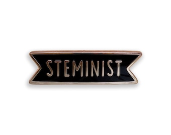 Steminist Enamel Pin, Women in STEM Pin Badge, Women in Science Gift