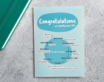 Tarjeta del ciclo de vida del doctorado - Descarga digital