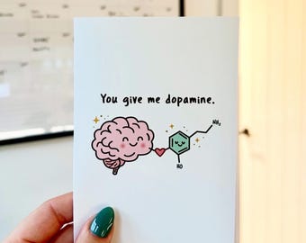 Dopamine Greetings Card - Cream