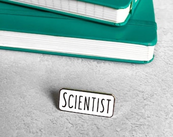 Scientist Hard Enamel Pin Badge - White or Black