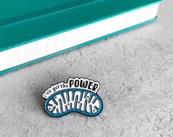 Mitochondrien Emaille Pin - Wissenschaft Emaille Pin - Blau