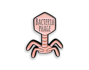 Bacteriophage Enamel Pin, Phage Badge, Microbiology Science Gift