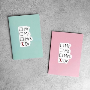 Carte Dr / PhD - Verte ou Rose