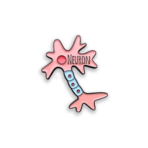 Neuron Enamel Pin, Nerve Cell Badge, Science Gift for Neuroscientists