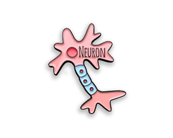 Neuron Enamel Pin, Nerve Cell Badge, Science Gift for Neuroscientists