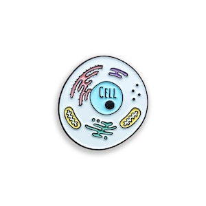 Eukaryotische Zell Emaille Pin, Zellbiologie Abzeichen, Biologie Wissenschaft Geschenk