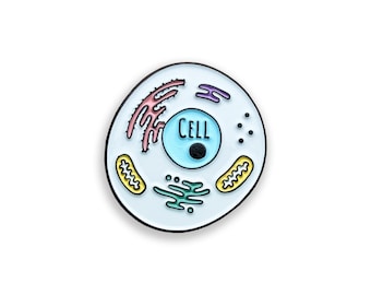 Eukaryotische Zell Emaille Pin, Zellbiologie Abzeichen, Biologie Wissenschaft Geschenk
