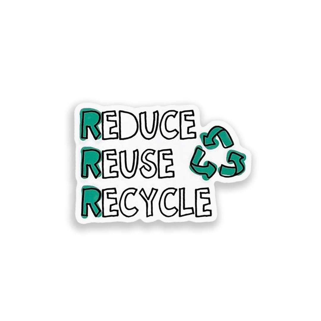 You Reduce Sticker Reduce Reuse Recycle Vinyl Sticker, Sustainability Sticker, Eco Gift - Etsy