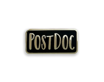 PostDoc Enamel Pin, Postdoctoral Researcher Badge, Academic Science Gift