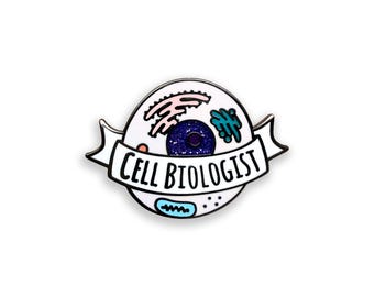 Cell Biologist Enamel Pin, Cell Biology Badge, Biology Science Gift