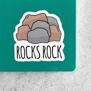 Rocks Rock Sticker - Grey & Brown