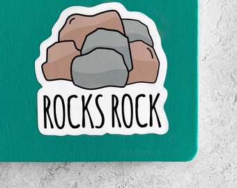 Rocks Rock Sticker - Grey & Brown