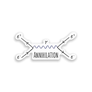 Annihilation Vinyl Sticker, Particle Physics Decal, Physics Science Gift