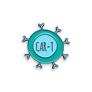 CAR-T Cell Enamel Pin, Cancer Immunotherapy Badge, Pink or Green