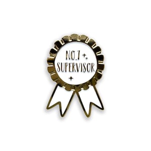 No.1 Supervisor Enamel Pin, Supervisor Award Badge, PhD Supervisor Gift