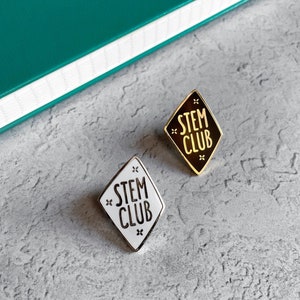 STEM Club Hard Enamel Pin Badge - Black or White