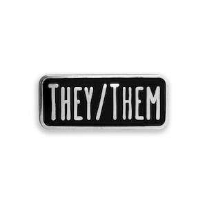 They/Them Pronoun Enamel Pin, Pronoun Pin Badge, Pronoun Gift